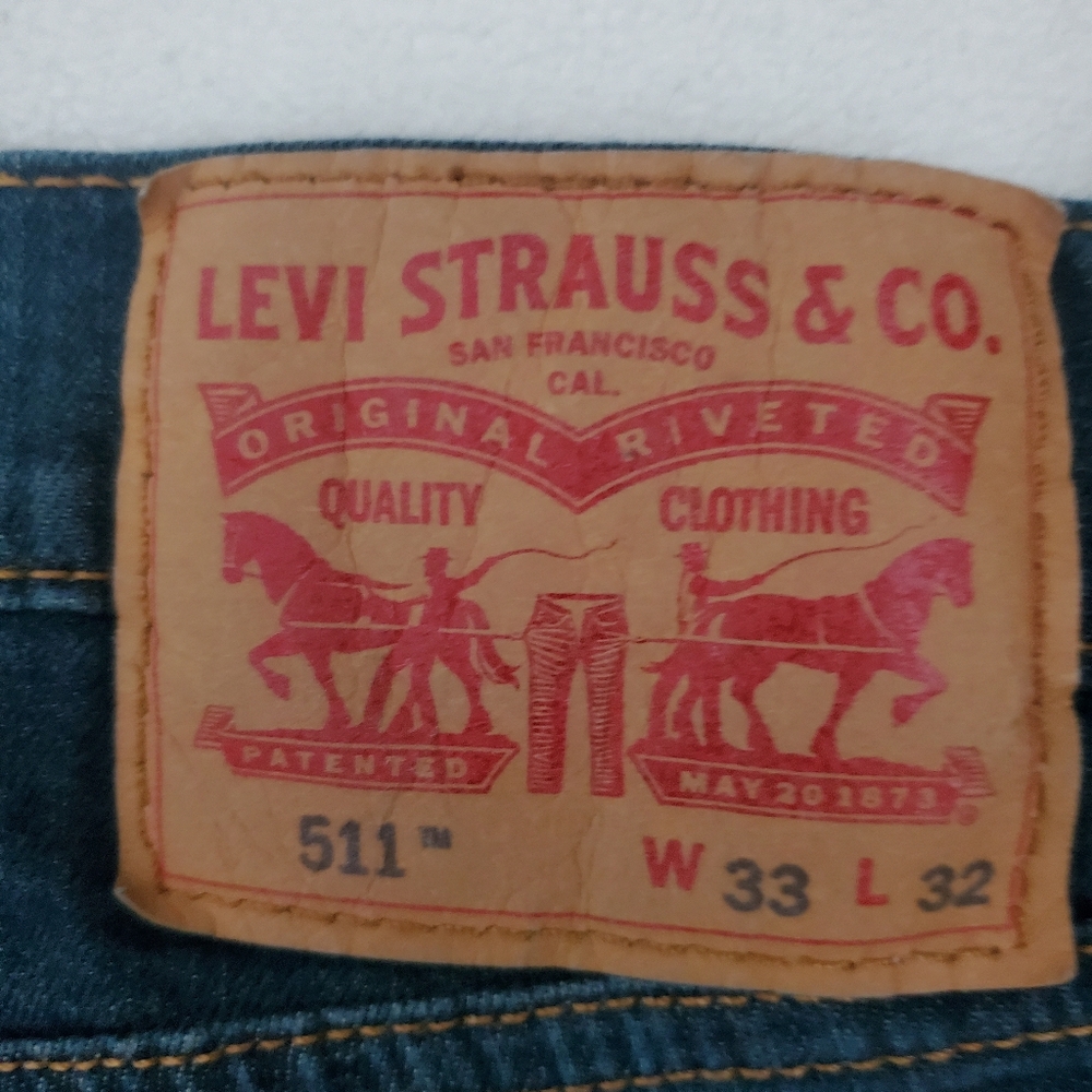 Levi's Men's (2 JEANS) Strauss 511 Slim Fit Blue Jeans W 33 L 32 - Picture 9 of 16